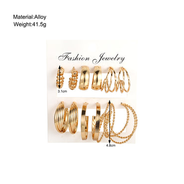 1 Set Simple Style Circle Plating Inlay Alloy Rhinestones Pearl Earrings