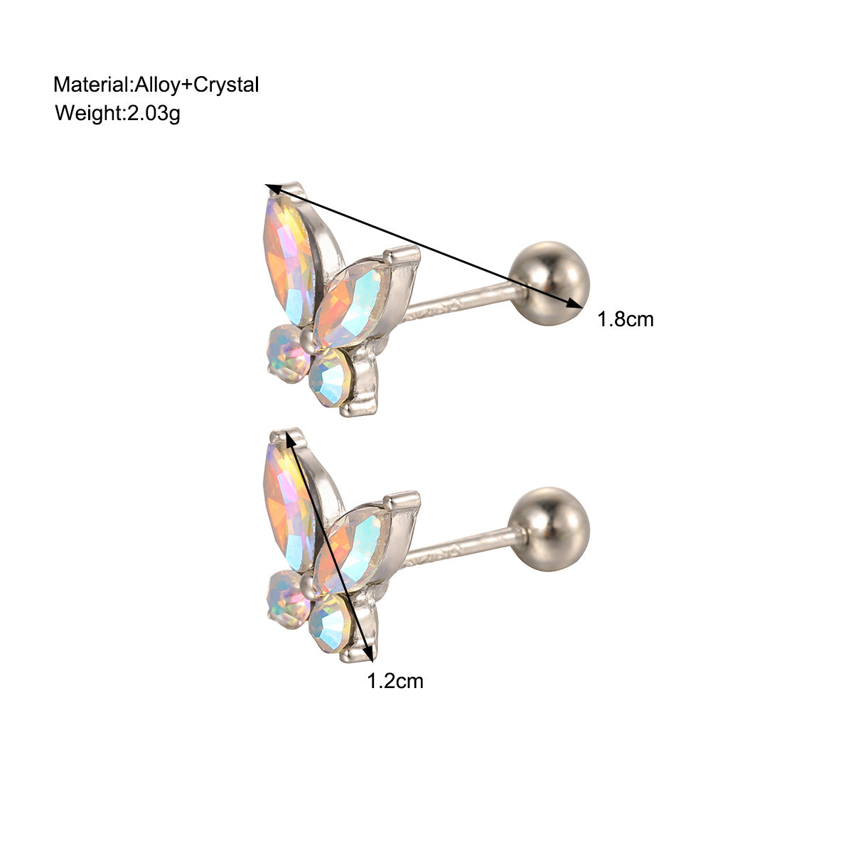 1 Pair Simple Style Shiny Round Star Heart Shape Stoving Varnish Inlay Stainless Steel Zircon Ear Studs