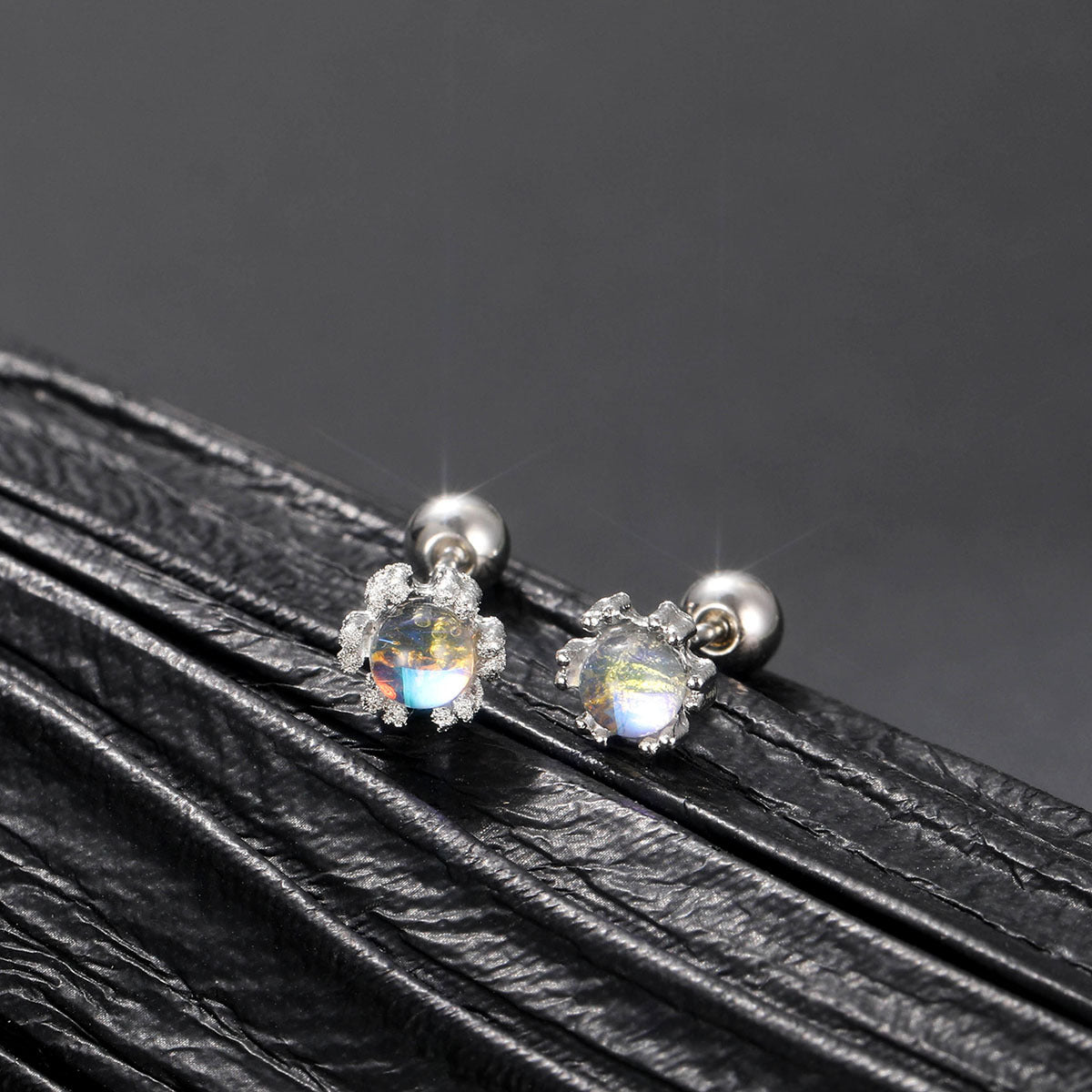 1 Pair Simple Style Shiny Round Star Heart Shape Stoving Varnish Inlay Stainless Steel Zircon Ear Studs