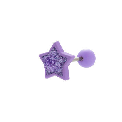 1 Piece Japanese Style Sweet Star Plating Inlay Stainless Steel Zircon 18k Gold Plated Ear Studs