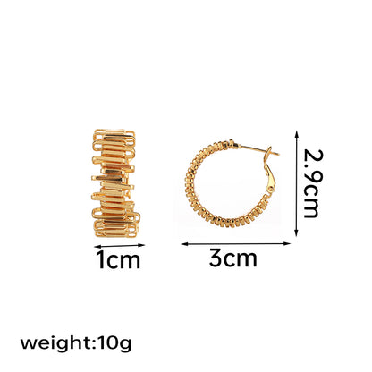 1 Pair Ig Style Modern Style Simple Style Geometric Plating Copper 18k Gold Plated Ear Studs