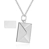 Casual Simple Style Envelope Stainless Steel Plating Inlay Zircon Pendant Necklace