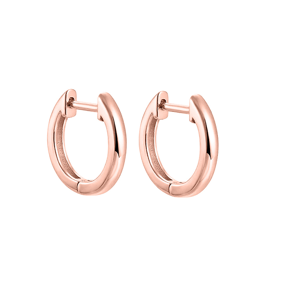 1 Pair Elegant Simple Style Geometric Circle Plating Sterling Silver Hoop Earrings