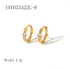 1 Pair Ig Style Simple Style Oval Plating Inlay Stainless Steel Zircon 18k Gold Plated Earrings