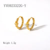 1 Pair Ig Style Simple Style Oval Plating Inlay Stainless Steel Zircon 18k Gold Plated Earrings