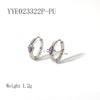 1 Pair Ig Style Simple Style Oval Plating Inlay Stainless Steel Zircon 18k Gold Plated Earrings