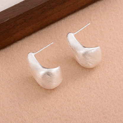 1 Pair Simple Style Irregular Plating Copper Silver Plated Ear Studs