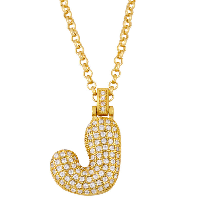 26 English Bubble Letter Pendant Choker Couple Necklace Jewelry Wholesale Gooddiy