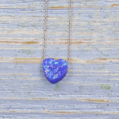 Simple Style Heart Shape Resin Women's Necklace