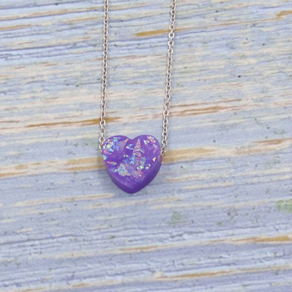 Simple Style Heart Shape Resin Women's Necklace