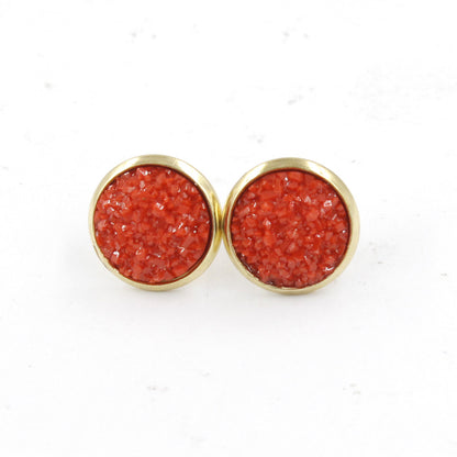 1 Pair Ig Style Simple Style Round Plating Stainless Steel Gold Plated Ear Studs