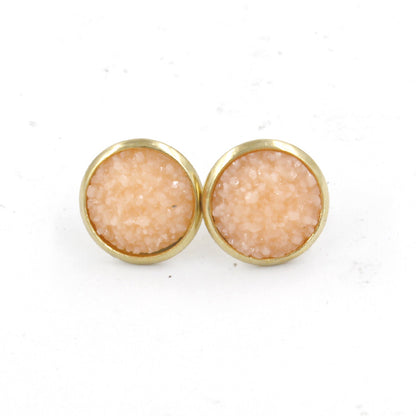 1 Pair Ig Style Simple Style Round Plating Stainless Steel Gold Plated Ear Studs