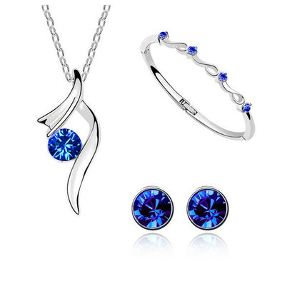 Vintage Style Color Block Alloy Plating Inlay Zircon Women's Jewelry Set