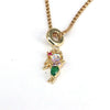 Cute Sweet Mermaid Copper Zircon Pendant Necklace In Bulk