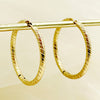 1 Pair Casual Simple Style Solid Color Plating Stainless Steel 14k Gold Plated Hoop Earrings