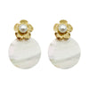 1 Pair Elegant Cute Simple Style Flower Plating Inlay Stainless Steel Shell Gold Plated Drop Earrings