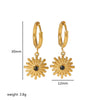 1 Pair Vintage Style Daisy Plating Stainless Steel Drop Earrings