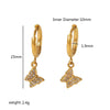 1 Pair Streetwear Star Snake Butterfly Polishing Plating Inlay Stainless Steel Zircon 18k Gold Plated Drop Earrings