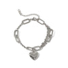 Wholesale Casual Hip-hop Modern Style Heart Shape Stainless Steel Plating 18k Gold Plated Bracelets