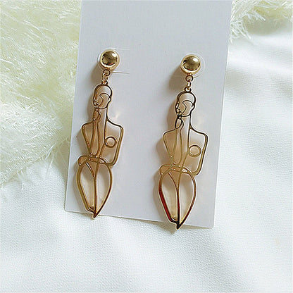 Fashion Solid Color Alloy Plating Women's Drop Earrings 1 Pair
