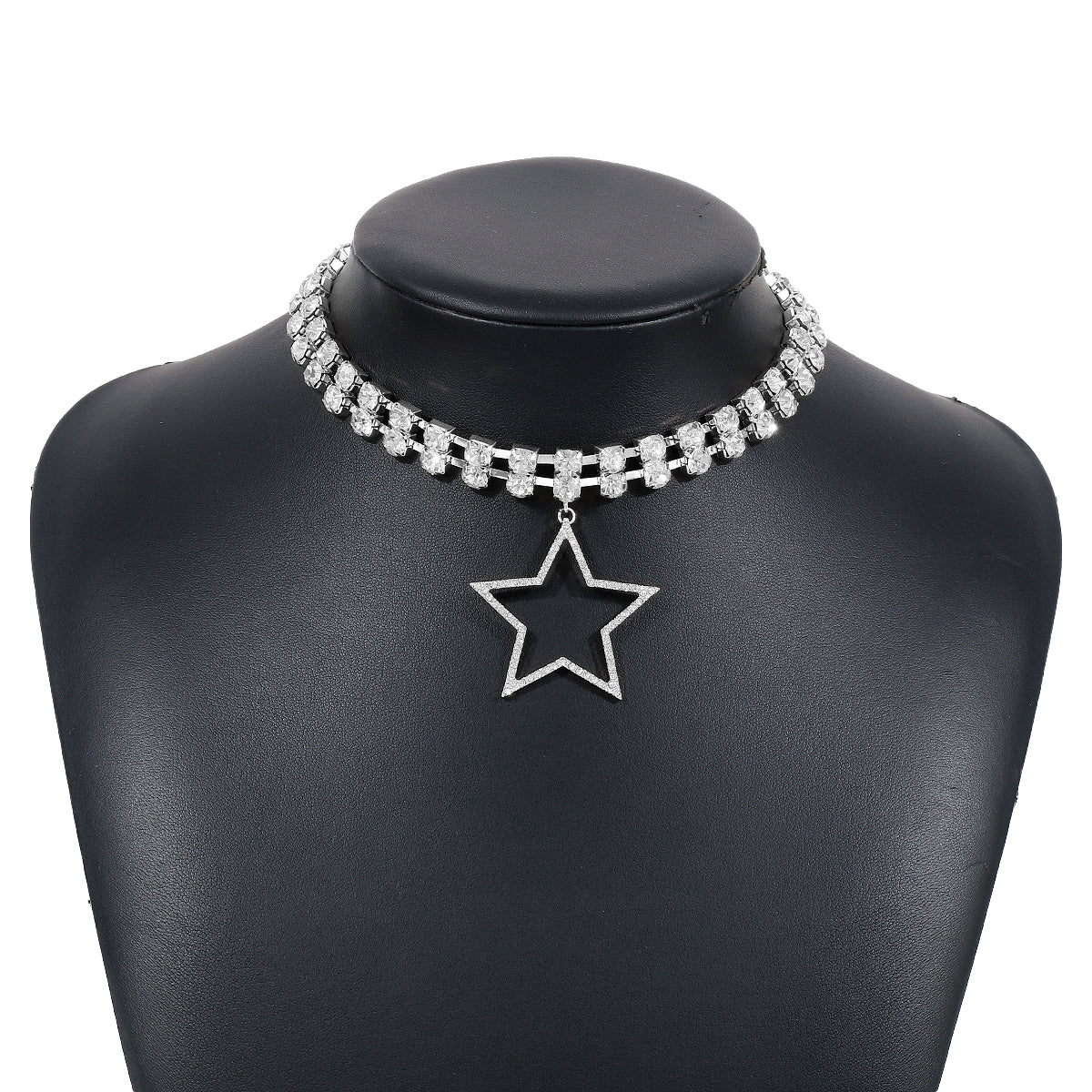 Modern Style Simple Style Pentagram Claw Chain Inlay Rhinestones Women's Pendant Necklace