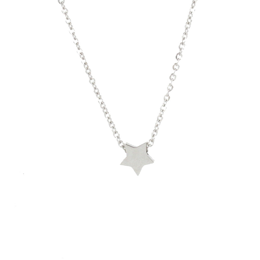 Simple Style Star Titanium Steel Plating 18k Gold Plated Rose Gold Plated Necklace