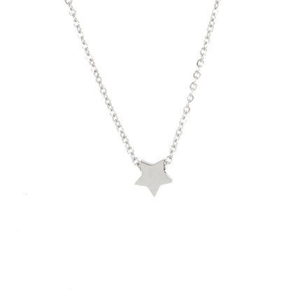 Simple Style Star Titanium Steel Plating 18k Gold Plated Rose Gold Plated Necklace