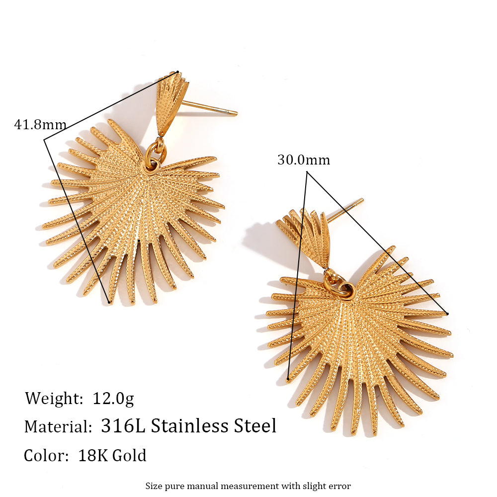 1 Pair Vintage Style Simple Style Classic Style Irregular Plating Stainless Steel 18k Gold Plated Drop Earrings