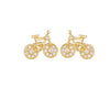 1 Pair Lady Streetwear Geometric Inlay Copper Zircon Ear Studs