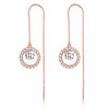 1 Pair Elegant Round Plating Inlay Sterling Silver Zircon Drop Earrings