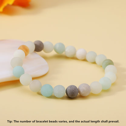 Retro Simple Style Round Natural Stone Beaded Bracelets