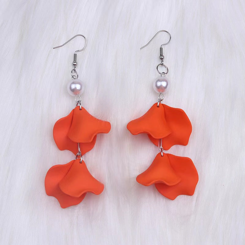 1 Pair Simple Style Maple Leaf Patchwork Arylic Drop Earrings