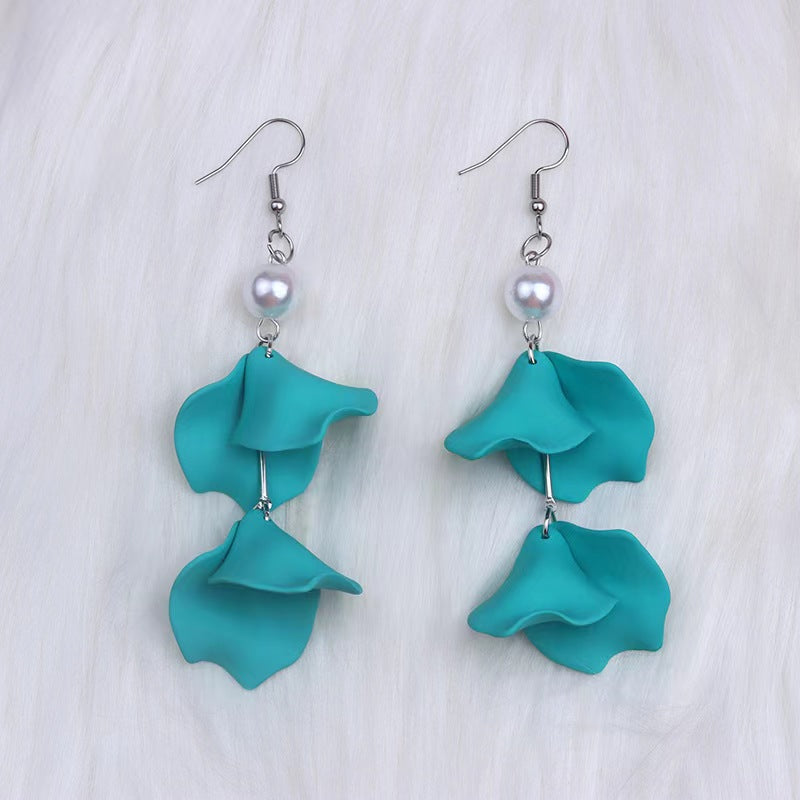 1 Pair Simple Style Maple Leaf Patchwork Arylic Drop Earrings