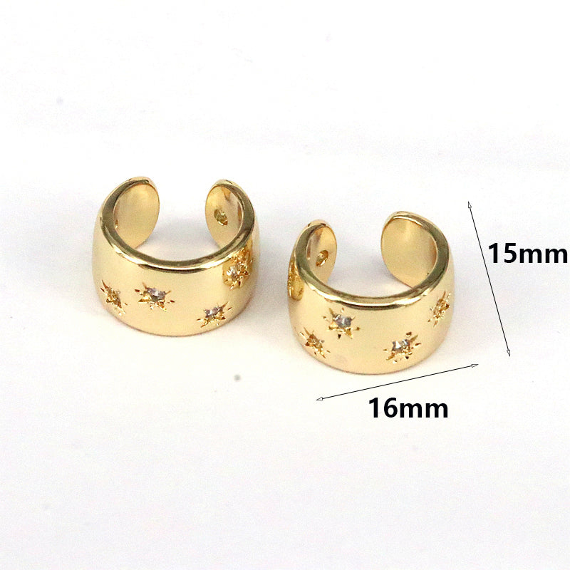 1 Pair Elegant Streetwear Geometric Plating Inlay Copper Artificial Pearls Zircon 18k Gold Plated Ear Studs