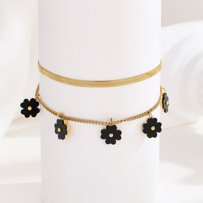 Wholesale Vintage Style Flower Stainless Steel Bracelets