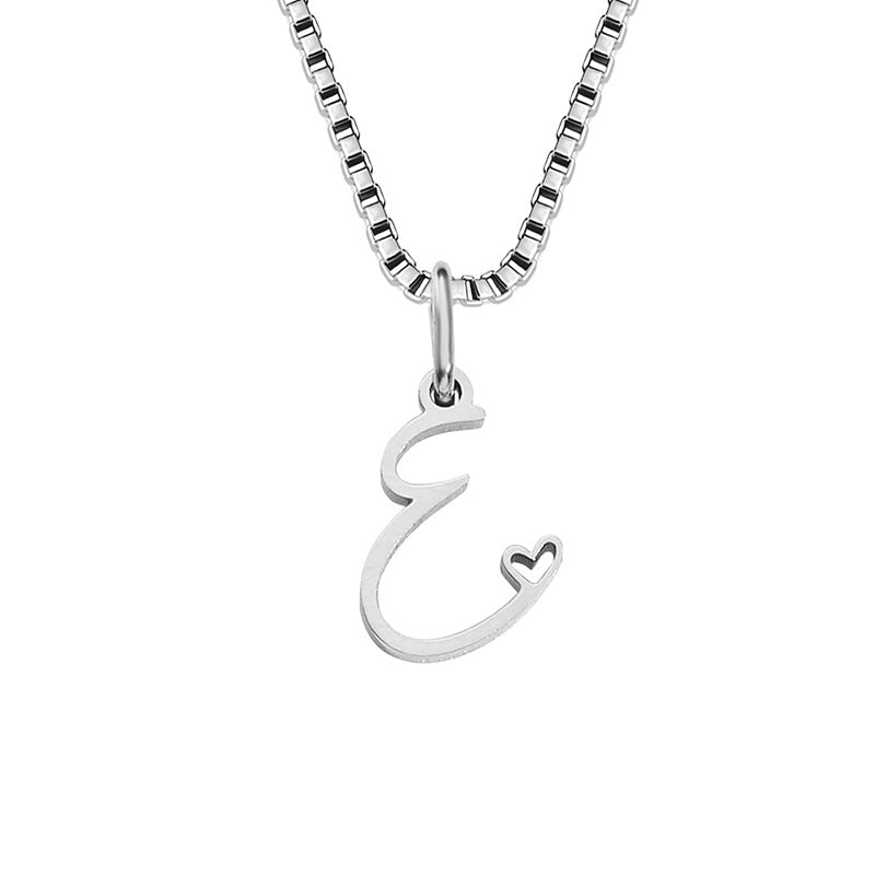 Simple Style Letter Stainless Steel Plating Gold Plated Pendant Necklace