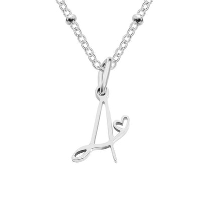 Simple Style Letter Stainless Steel Plating Gold Plated Pendant Necklace