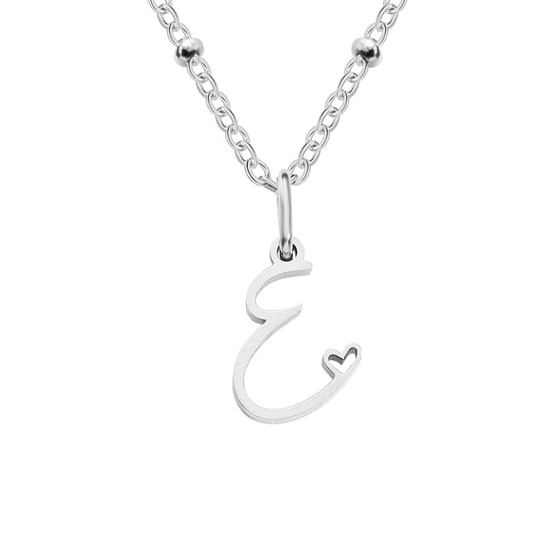 Simple Style Letter Stainless Steel Plating Gold Plated Pendant Necklace