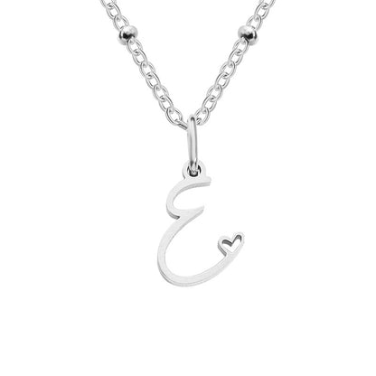 Simple Style Letter Stainless Steel Plating Gold Plated Pendant Necklace