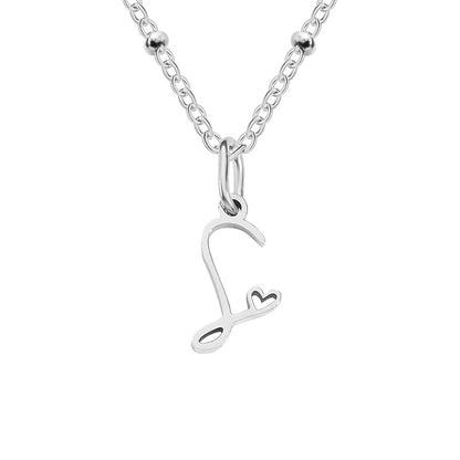 Simple Style Letter Stainless Steel Plating Gold Plated Pendant Necklace