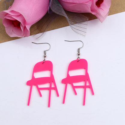 1 Pair Funny Geometric Irregular Arylic Drop Earrings