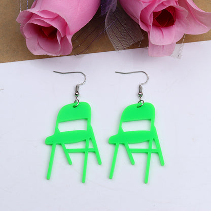 1 Pair Funny Geometric Irregular Arylic Drop Earrings