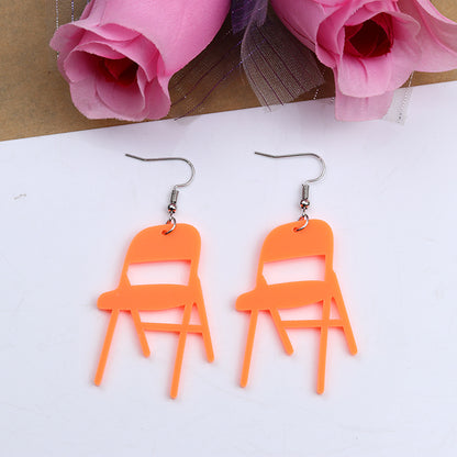 1 Pair Funny Geometric Irregular Arylic Drop Earrings