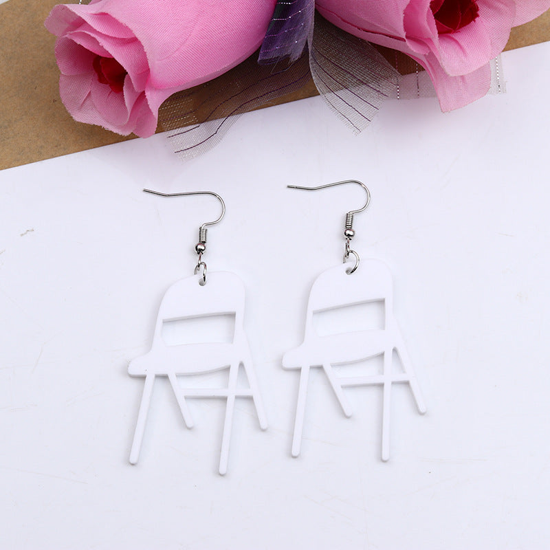 1 Pair Funny Geometric Irregular Arylic Drop Earrings