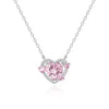 Fairy Style Heart Shape White Copper Zircon Pendant Necklace In Bulk