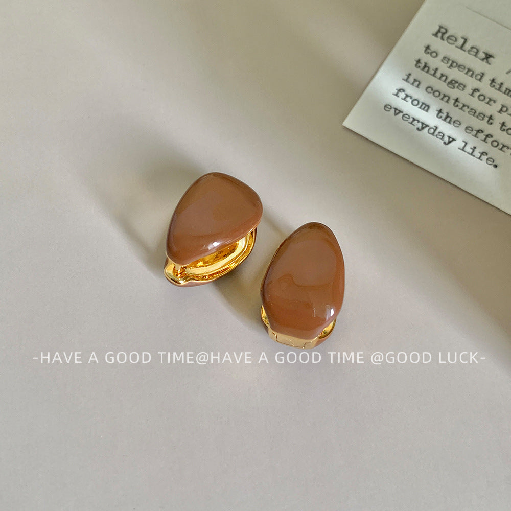 1 Pair Modern Style U Shape Plating Copper 18k Gold Plated Earrings