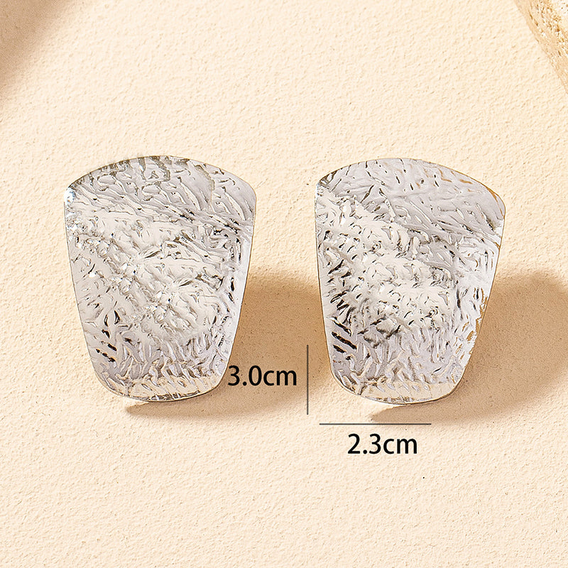 Wholesale Jewelry Simple Style Classic Style Square Alloy 14k Gold Plated Plating Ear Studs