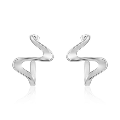 1 Pair Simple Style Abstract Plating Titanium Steel Ear Studs