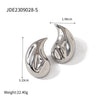 1 Pair Ig Style Water Droplets Plating Stainless Steel 18k Gold Plated Ear Studs