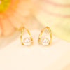 1 Pair Elegant Lady Geometric Flower Bow Knot Inlay Copper Artificial Pearls Zircon Drop Earrings